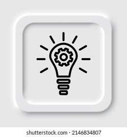 Bombilla de luz con un icono sencillo. Diseño plano. Diseño de neutralismo.ai