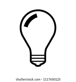 light bulb or glass light bulb on background vector illustration
