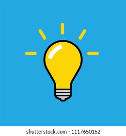 light bulb or glass light bulb on background vector illustration
