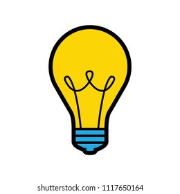 light bulb or glass light bulb on background vector illustration
