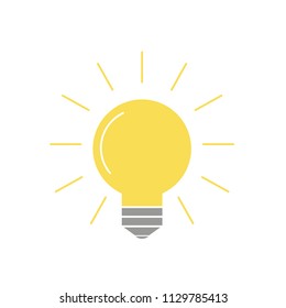 light bulb or glass light bulb on background vector illustration
