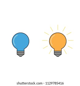 light bulb or glass light bulb on background vector illustration
