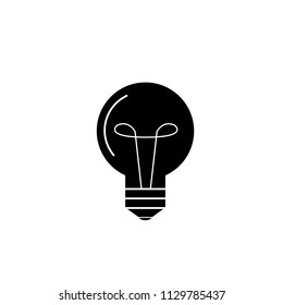 light bulb or glass light bulb on background vector illustration
