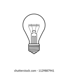 light bulb or glass light bulb on background vector illustration

