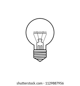 light bulb or glass light bulb on background vector illustration
