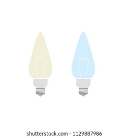 light bulb or glass light bulb on background vector illustration
