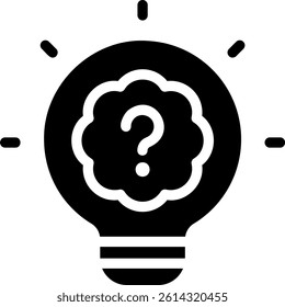 light bulb glyph icon illustration vector
