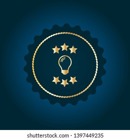Light bulb gold logo concept. Designed for your web site design, logo, app, UI. Light bulb gold  initial logo design. corporate identity logo. can be used for business company.