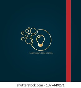 Light bulb gold logo concept. Designed for your web site design, logo, app, UI. Light bulb gold  initial logo design. corporate identity logo. can be used for business company.