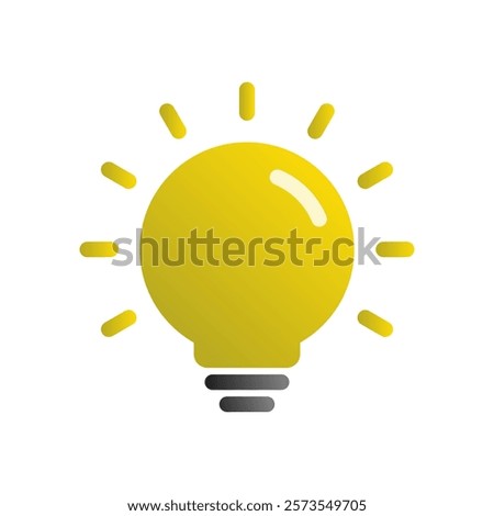 Light bulb gradient icon. Yellow lamp, idea, insight sign symbol
