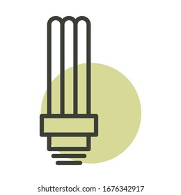 light bulb halogen alternative sustainable energy vector illustration line style icon