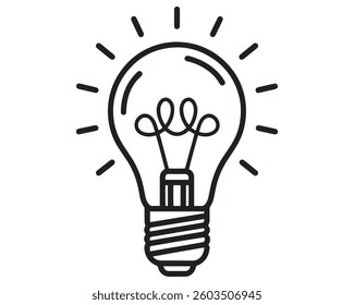 Light bulb hand drawing doodle