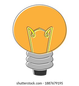 light bulb hand drawn design vector illustration