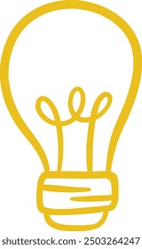Bombilla de luz dibujado a mano doodle elemento