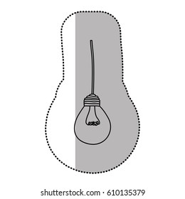 light bulb hanging icon, vector illustration design