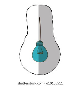light bulb hanging icon, vector illustration design