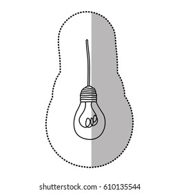 light bulb hanging icon, vector illustration design