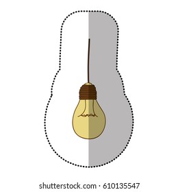 light bulb hanging icon, vector illustration design