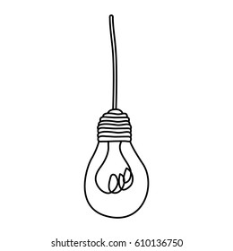 light bulb hanging icon, vector illustration design