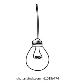 light bulb hanging icon, vector illustration design