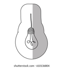 light bulb hanging icon, vector illustration design