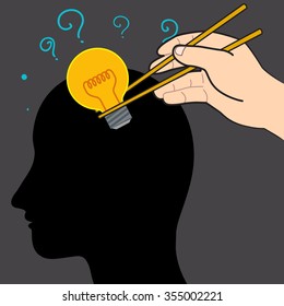 Light bulb in the head