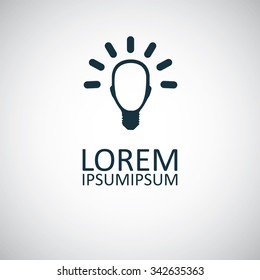 light bulb head icon, on white background
