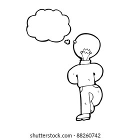light bulb head man cartoon