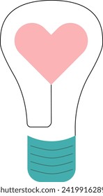 Bombilla con forma de corazón para la decoración valentina