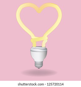 light bulb heart vector