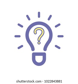 Light bulb help idea icon. Vector illustration