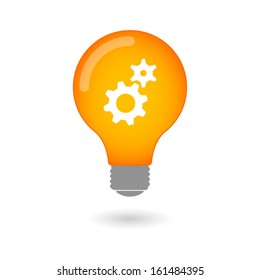Light bulb with an icon