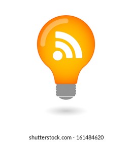Light bulb with an icon