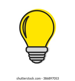 Light bulb. Bulb icon