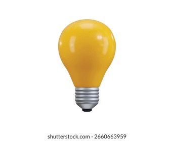 Light bulb icon 3d render concept of creative idea innovative solutions  bulb business idea icon vector illustration