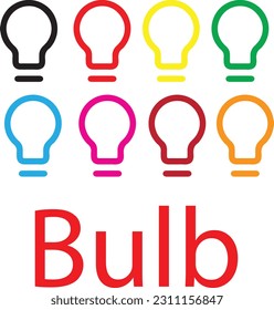 icono de la bombilla de luz, icono de la bombilla de luz abstracta