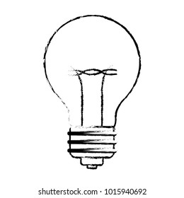 light bulb icon in black blurred contour