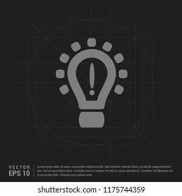 Light Bulb Icon - Black Creative Background - Free vector icon