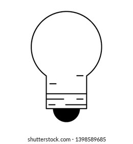 light bulb icon black and white