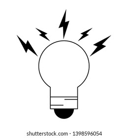 light bulb icon in black and white