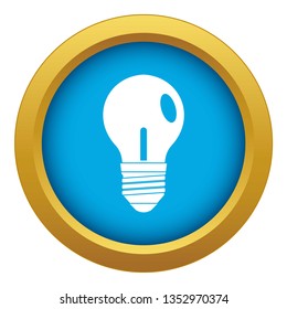 Light bulb icon blue vector isolated on white background for any design