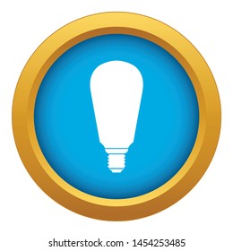 Light bulb icon blue vector isolated on white background for any design