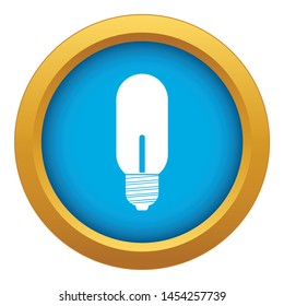 Light bulb icon blue vector isolated on white background for any design