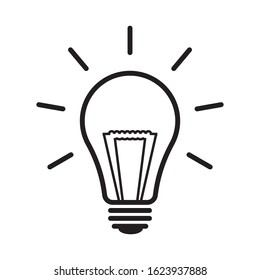 light bulb icon can be used for applications or websites