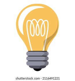 Light bulb icon cartoon vector. Innovation idea. Electric lightbulb