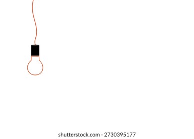 Icono de bombilla con diseño de espacio de copia limpio