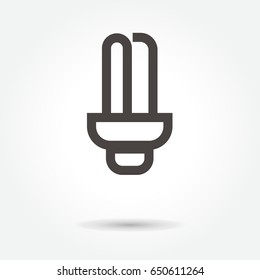 Light bulb icon , clean vector on white background