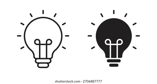 Icono de bombilla colección. iconos simples modernos para el Web
