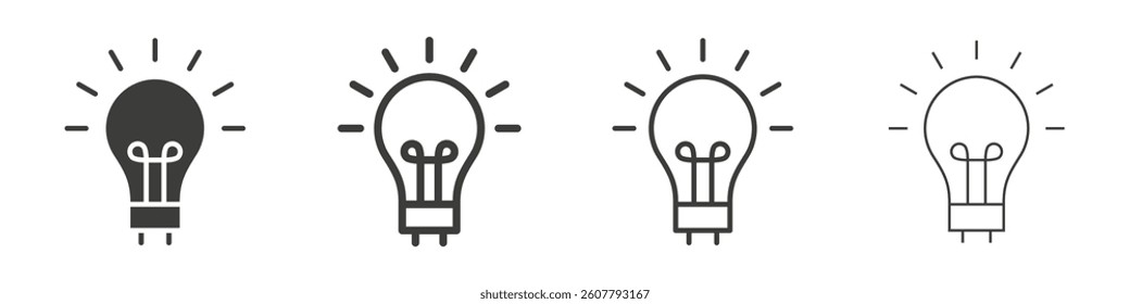 Light bulb icon collection for website designs