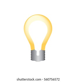 Light Bulb Icon in Color Gradient Vector
